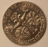 10 ZŁ ZŁOTYCH 1965 WARSZAWSKA NIKE - SKRĘTKA ok. 120 STOPNI, ŁADNA