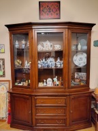 Kredens Witryna przeszklona nadstawka lite drewno wys. 210 cm dł. 172 cm