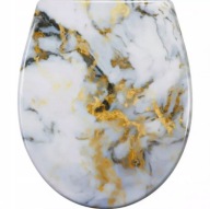 Deska sedesowa WC Duroplast Twarda Szybkie Wypinanie Gold - ZŁOTY MARMUR