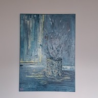 Obraz olejny ręcznie malowany Deszcz 50x70