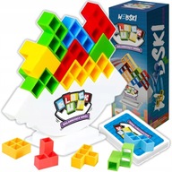 RUCHOMA GRA UKŁADANKA EDUKACYJNA TETRIS 3D WIEŻA WEBSKI BLOCK UP KLOCKI