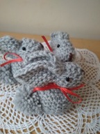 Zające wielkanocne - popielate, ręcznie robione