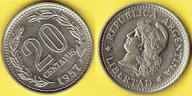 ARGENTYNA 20 Centavos 1957 r.