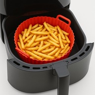 Silikonowy koszyk do frytkownicy beztłuszczowej, piekarnika 4,5L czerwony