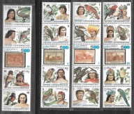 KUBA-Hist. Amer. Łacińskiej - Indianie i ptaki 1987 ** Mi 3121-40 (1998)