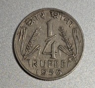 Indie Brytyjskie 1/4 rupii 1956r. BCM