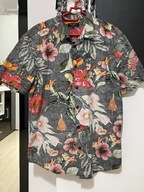 G Koszula hawajska New Look busz kwiatowy z ptakami kieszeń jasny wierzch L