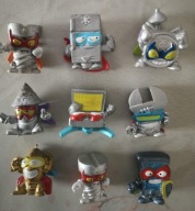 Zestaw starszych Super Zings SuperThings 9 szt srebne