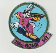 Armia USA naszywka 715 dywizjon bombowy Haft 10x8.5 cm