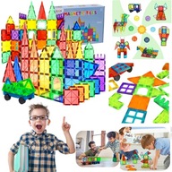 KLOCKI MAGNETYCZNE KONSTRUKCYJNE DUZE MAGNETIC TILES ZESTAW XXL DLA DZIECI