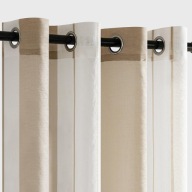 Firanki zasłony 2 szt. z oczkami woalu półprzezroczyste MIULEE 2,45x1,4m