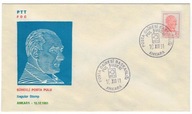 Turcja 1981 FDC Znaczek 2583 obiegowe prezydent Ataturk
