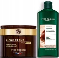 Yves Rocher Riche Creme: 1 x Dzień /Noc 75ml + Szampon z mleczkiem kasztan.