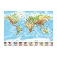 Podkładka na biurko MAPA ŚWIATA + 200 FLAG 70x50cm