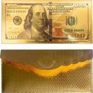 Złota Koperta Ozdobna Banknot Pieniądze Urodziny Komunia ślub Smart Prezent