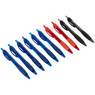 ZESTAW DŁUGOPIS - NIEBIESKI CZERWONY CZARNY 10 SZT