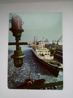 GDYNIA statek pasażerski - ts/s STEFAN BATORY w porcie - pocztówka z 1972