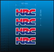 4x Naklejka z logo HRC, 62x22mm, CBR 125R JC50 REPSOL Nalepka Emblemat