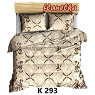 Pościel kora lux 200x200 + 2x70x80 2x40x40 guzik K 293 Kokardki brąz