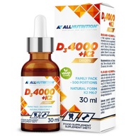 Suplementy diety Allnutrition Witamina D3 4000 + K2 w kroplach 30 ml