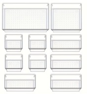 ZESTAW 10X ORGANIZER WKŁAD DO SZUFLADY SZAFEK PUDEŁKA NA SZTUĆCE KOSMETYKI