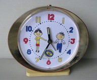 Kultowy BUDZIK z PRL : BOLEK i LOLEK Mera POLTIK Łódź : Bardzo Ładny Stan