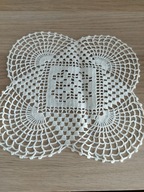 Serwetka serweta szydełkowe rękodzieło obrus delikatne cacko 20x20