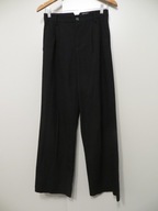 Spodnie damskie Wide Leg rozmiar 32 czarne szeroka nogawka w kant