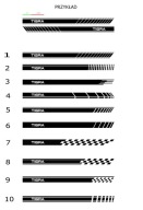 opel tigra naklejki sportowe pasy oracal 551