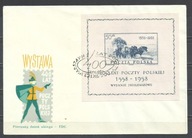 *FDC ROCZNIK 1958 Fi bl 21 kas. 400 LAT POCZTY