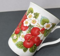 Angielski kubek Crown Trent Cherry (Wiśnie) Staffordshire England