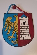 Herb Gliwic na szkle stary