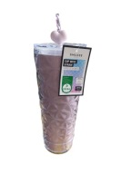 Kubek z rurką SMUKEE HOME –750 ml.Brokatowy, z dekorem 3D i serduszkiem.