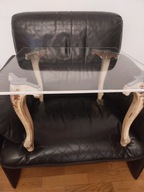 STOLIK KAWOWY GLASS DESIGN BELLE EPOQUE ITALY 80s