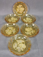 Komplet talerzyków szklanych 6 szt. Z PRL-U