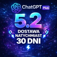 CHATGPT NAJNOWSZA WERSJA 5.4 PLAN PLUS - 30 DNI DOSTĘPU CHAT GPT O1 AI 24/7