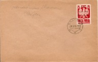 KRAJOWA RADA NARODOWA -koperta -znaczek 346 -stempel 31.3.1945 rok