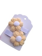 Spinki do włosów szydełkowe kwiatki 2 szt. handmade