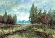 Akwarela "Pola jesienne" O.Juryta