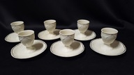 Rosenthal SANSSOUCI Elfenbein Ecru 6x kieliszek do jajek z podstawą 1925