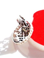 Pierścionek Srebrny Biały Korona Cyrkonie 12 6 Stal Chirurgiczna Nierdzewna