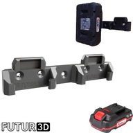 Uchwyt podwójny na akumulatory baterie Parkside X20V Team z blokadą