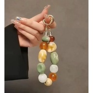 Brelok koralikowy z kamieniami BRL375 elegancki do kluczy i torebki