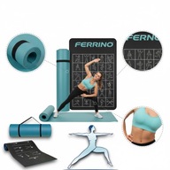 Mata do ćwiczeń jogi fitness 186x61 cm gruba antypoślizgowa z uchwytem