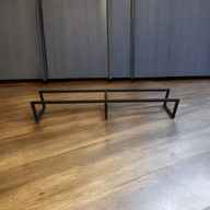 STOJAK NA BUTY OBUWIE METALOWY REGAŁ PÓŁKA SOLIDNY LOFT CZARNY 124 cm