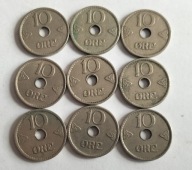 moneta Norwegia 10 ore przedwojenne
