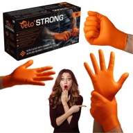 RĘKAWICE JEDNORAZOWE NITRYLOWE ROBOCZE BEZPUDROWE VELO STRONG ROZ. M 50 SZT