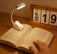 Lampka czytelnicza LED z klipsem 3 kolory, regulowana jasność – kompaktowa