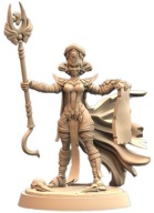 Queens of Tombs Sand Necromancer Pinup A Fantasy RPG D&D Druk 3D NSFW