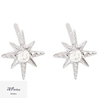 Kst2200 Kolczyki srebro rodowane sztyft gwiazdki